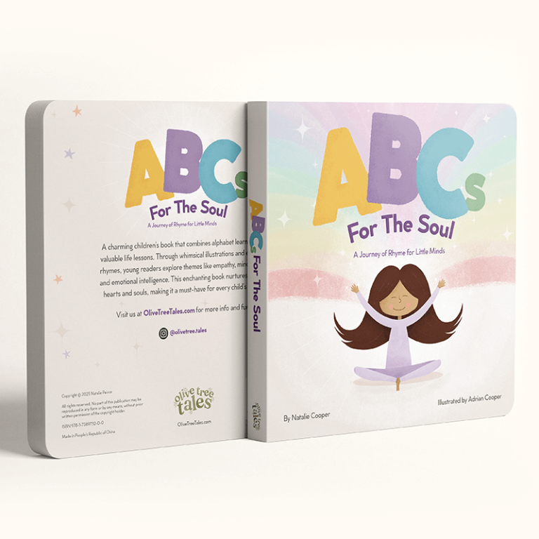 The front and back covers of the ABCs for the Soul board book